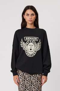 Fleece 1: CRUISER CREW - WASHED BLACK