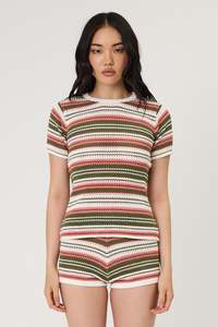 RIO TEE - SEAWEED STRIPE