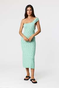 Knitwear: KEYA DRESS - LIME STATIC