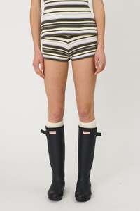 Full Price Remain: BOWIE SHORTS - OLIVE STRIPE