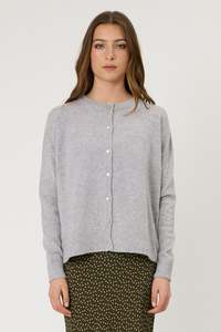Knitwear: TALI CARDIGAN - GREY MARLE