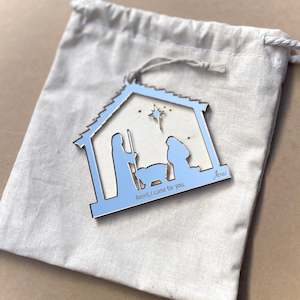 Christmas: Double Layer Nativity Ornament