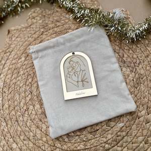 Christmas: Double Layer Angel Baby Ornament