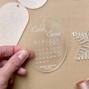 ‘We’re Engaged’ Ornament (Frosted)