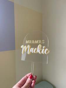 Cake Toppers: Arch Cake Topper | Triple Layer
