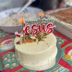Happy Birthday Jesus | Cake Topper | Candycane Design