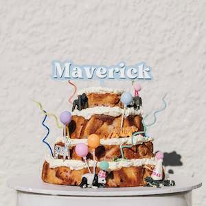 Cake Toppers: Double Layer Name Cake Topper