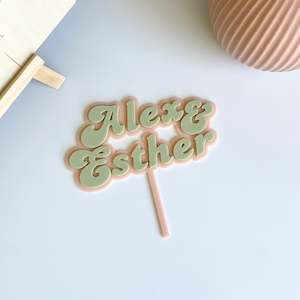 Cake Toppers: Retro Wedding Cake Topper