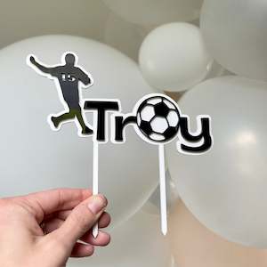 Football Themed Cake Topper