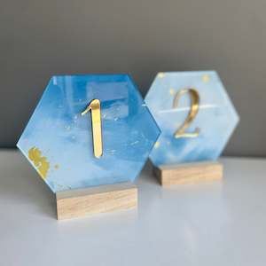 Events: Table Numbers Set of Three | Custom Colour Match