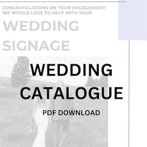 Wedding Signage Catalogue | PDF Download