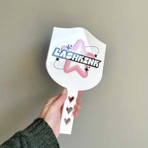 White Acrylic Handheld Mirror | Custom Logo