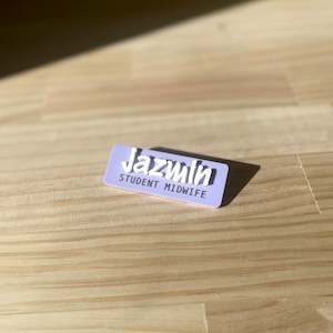 New: 3D Acrylic Name Badge | Block Lettering