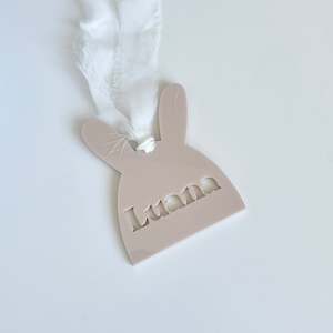 Bunny Easter Basket Tag | Acrylic