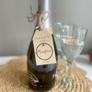 Pop Out Wine Gift Tag/Glass Charm