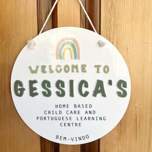 Childcare Centre Welcome Sign