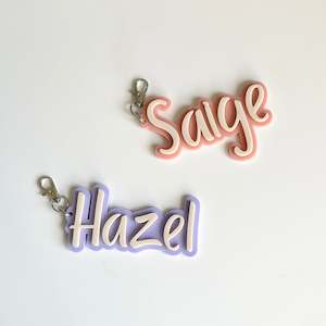 Lanyard Tag | Double Layer Acrylic Name