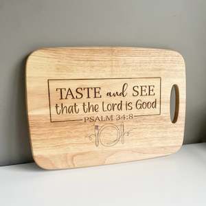 Taste and See - Engraved Cutting Board