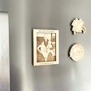 Engraved Photo Fridge Magnet
