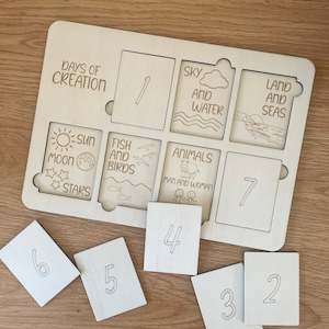 Back To School: Days of Creation Wooden Puzzle