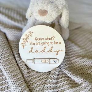 Pregnancy Birth Plaques: Pregnancy Test Announcement Disc (You are going to be…)