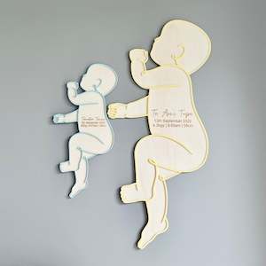 Pregnancy Birth Plaques: 1:1 Scale Birth Plaque
