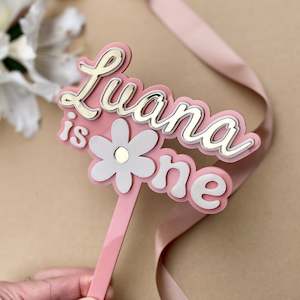 Daisy Theme Cake Topper