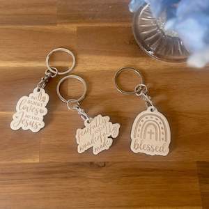 Affirmation Keyring | Wooden