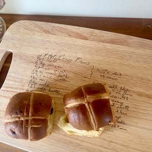 Easter: Hot Cross Bun Recipe Cutting Board