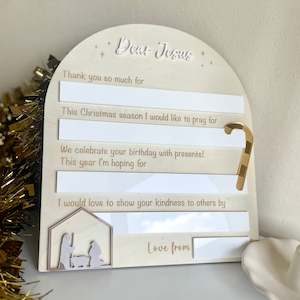 Reusable Letter to Jesus Plaque