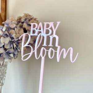 Baby In Bloom Cake Topper | Single Layer