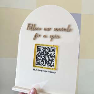 Follow to Spin Sign (Spin the Spinning Prize Wheel) | A5 | 1 QR Code