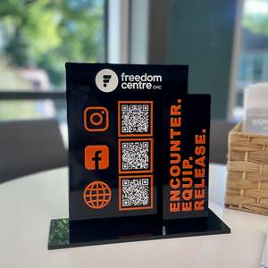 QR Code Sign | Large | Rectangular | Double Panel