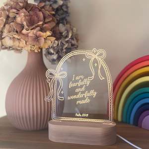 Pregnancy Birth Plaques: Fearfully and Wonderfully Made Night Light