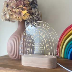 Pregnancy Birth Plaques: His Promises Night Light