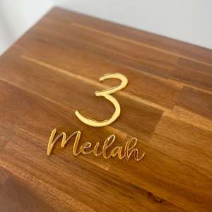 Cake Toppers: Name and Age | Cake Topper | 2 pc set