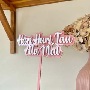 Cake Toppers: Hāri Huri Tau | Custom Acrylic Cake Topper