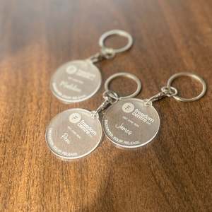 Ministry Appreciation Gifts Church Volunteer Gifts: Custom Design Keyring | Ministry Appreciation Gift | Frosted Acrylic