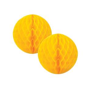 Yellow Honeycomb Balls 15cm (2 pack)