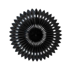 Construction: Black Paper Hanging Fan (40cm)