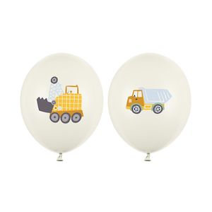 Construction Vehicles Standard 30cm Balloons (6 pack)