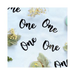 Jungle: Black 'One' Jumbo Confetti