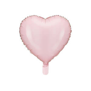 Ballerina Bows: Light Pink Foil Heart Balloon