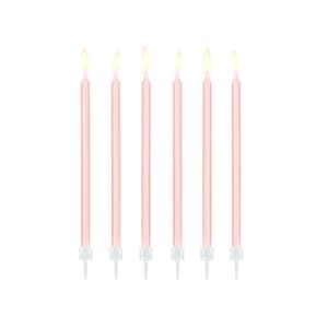 Ballerina Bows: Pink Long Candles (12 pack)