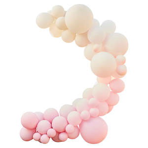 Ballerina Bows: Ombre Pink & Nude Balloon Garland Kit