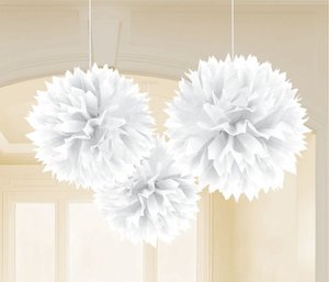 White Tissue Pom Pom (3 pack)