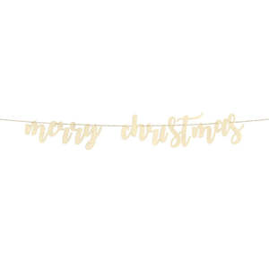 Christmas: Wooden Merry Christmas Banner