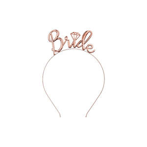 Bridal Shower Hens: Rose Gold Bride Headband