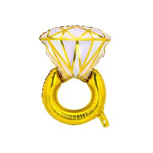 Bridal Shower Hens: Giant Gold Diamond Ring Balloon