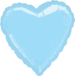 Pale Blue Foil Heart Balloon